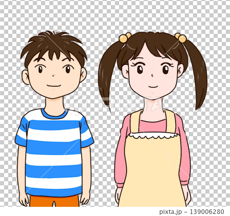 Elementary school girl and girl 139006280