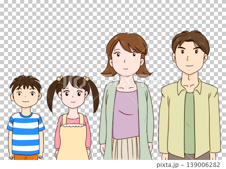 4人家族のイラスト 139006282