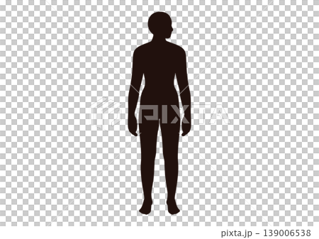 Human figure line drawing, side view, silhouette Human figure line drawing, side view, silhouette 139006538