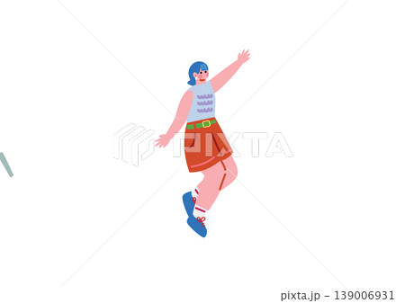 踊る女の子のイラスト 139006931