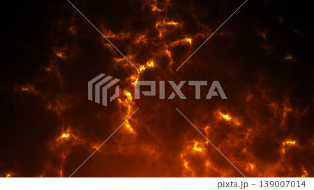 Fiery plasma texture with glowing orange nebula veins, smoky energy clusters and deep cosmic atmosphere. Dramatic abstract background with intense heat and molten light. Fiery plasma texture with glowing orange nebula veins, smoky energy clusters and deep cosmic atmosphere. Dramatic abstract background with intense heat and molten light. 139007014