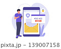 Illustration of Two Factor Authentication 2FA Email Verification 139007158