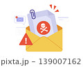 Illustration of Malicious Email Malware Attachment Warning 139007162