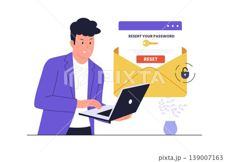 Illustration of Secure Password Reset and Account Recovery Illustration of Secure Password Reset and Account Recovery 139007163