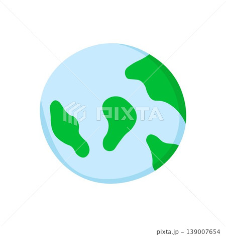 Minimal earth globe illustration ideal for eco branding, apps 139007654