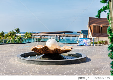 Phu Quoc, Vietnam - January 3 2026: Giant Pearl Fountain at Phu Quoc Coastal Resort Plaza 139007879