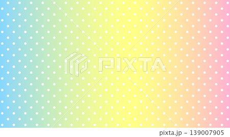 細かいドットパターン背景模様_かわいいレインボー 細かいドットパターン背景模様_かわいいレインボー 139007905