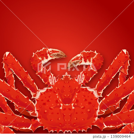 タラバガニの背景イラスト01 139009464