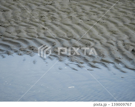 砂浜の砂紋 砂浜の砂紋 139009767