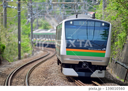 東海道本線 根府川-早川 JR東日本 E233系3000番台 U229編成(小山) 東海道本線 根府川-早川 JR東日本 E233系3000番台 U229編成(小山) 139010560