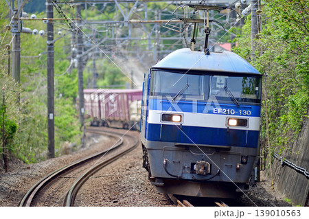 東海道本線 根府川-早川 JR貨物 EF210-130(岡山) 東海道本線 根府川-早川 JR貨物 EF210-130(岡山) 139010563
