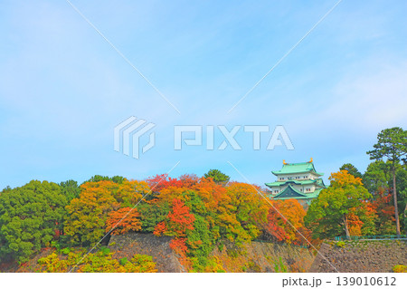 愛知県名古屋市、秋の名古屋城の風景 愛知県名古屋市、秋の名古屋城の風景 139010612