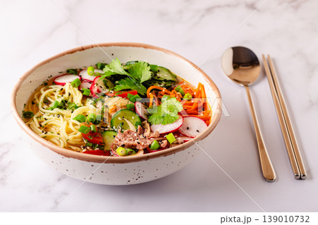 Korean Cold Noodle Soup 139010732