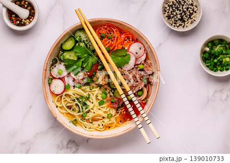 Korean Cold Noodle Soup 139010733