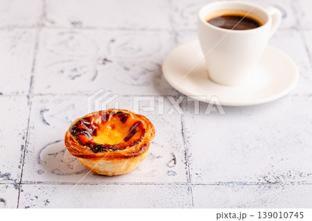 Egg tart, traditional Portuguese dessert, pastel 139010745