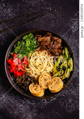 Korean Cold Noodle Soup guksu 139010954
