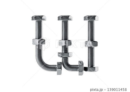 Creative Arrangement of Metal Bolts and Nuts Creative Arrangement of Metal Bolts and Nuts 139011458