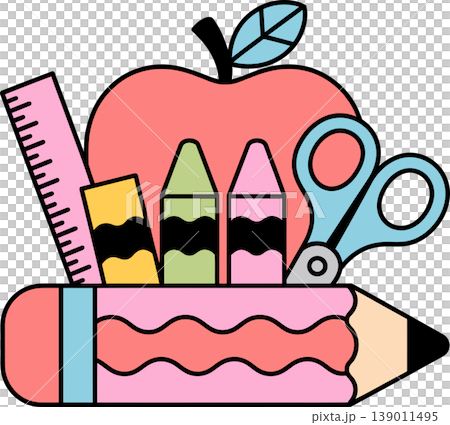 school, stationery, vector 139011495