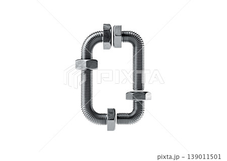Creative Arrangement of Metal Bolts and Nuts Creative Arrangement of Metal Bolts and Nuts 139011501
