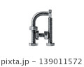 Creative Arrangement of Metal Bolts and Nuts 139011572