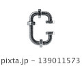 Creative Arrangement of Metal Bolts and Nuts 139011573