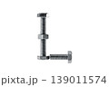 Creative Arrangement of Metal Bolts and Nuts 139011574