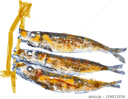 めざし イワシの丸干しのイラスト 139011859
