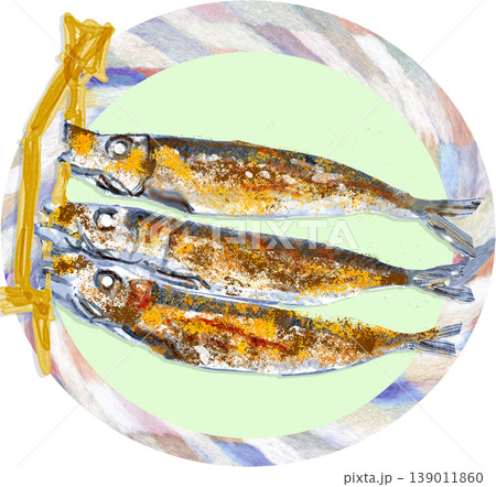 めざし イワシの丸干しのイラスト 139011860