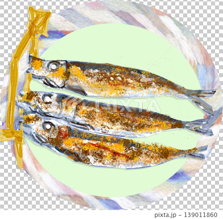 めざし イワシの丸干しのイラスト 139011860