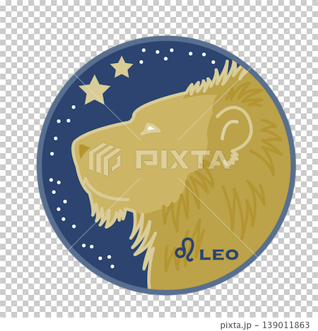 Simple zodiac icon for Leo 139011863