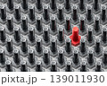 Unique Red Bolt Among Gray Bolts 139011930