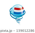 Stylish international icon showcasing Netherlandish flag within reflective globe design 139012286
