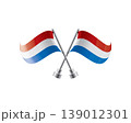 Scalable illustration capturing prideful display of Netherlandish national banners 139012301