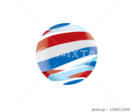 The Netherlandish flag in an abstract sphere 139012304