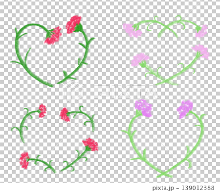 Cute hand-painted floral frame set Cute hand-painted floral frame set 139012388