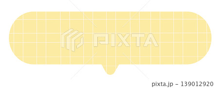 Illustration of pastel text bubble with checked pattern for text, message, communication, speech, chat box, dialogue, cartoon, comic, print, masking tape, sticker, decoration, blank space, insert text Illustration of pastel text bubble with checked pattern for text, message, communication, speech, chat box, dialogue, cartoon, comic, print, masking tape, sticker, decoration, blank space, insert text 139012920