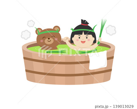 菖蒲湯に入る金太郎とくま2 139013029