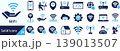 ベクターのWi-Fiに関するシルエットアイコンセット 139013507
