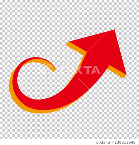 A simple red arrow illustration pointing upwards to the right, on a white background. A simple red arrow illustration pointing upwards to the right, on a white background. 139013649