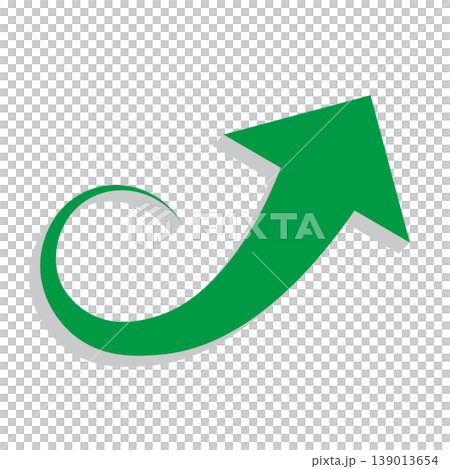A simple upward-sloping green arrow illustration on a white background. A simple upward-sloping green arrow illustration on a white background. 139013654