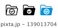 フォルダやファイルのアイコン,書類整理のアイコン 139013704