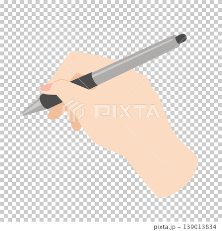 右手拿著繪圖板的插圖。 139013834