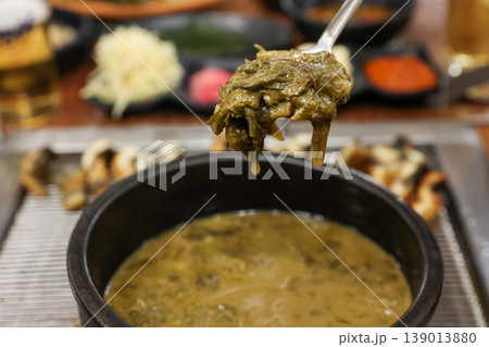 delicious authentic korean eel soup with healthy ingredients delicious authentic korean eel soup with healthy ingredients 139013880