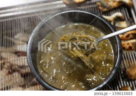 delicious authentic korean eel soup with healthy ingredients delicious authentic korean eel soup with healthy ingredients 139013883