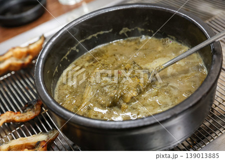 delicious authentic korean eel soup with healthy ingredients delicious authentic korean eel soup with healthy ingredients 139013885