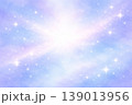 七夕の天の川をイメージした抽象水彩背景　幻想的な光と余白のデザイン 139013956