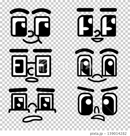 Cartoon eyes graphic for facial expression, emotional, character and illustration Cartoon eyes graphic for facial expression, emotional, character and illustration 139014282