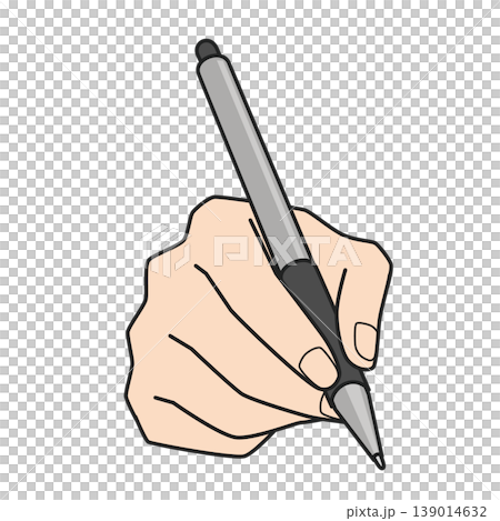 ペンタブレットを持つ右手のイラスト　お絵かき 139014632