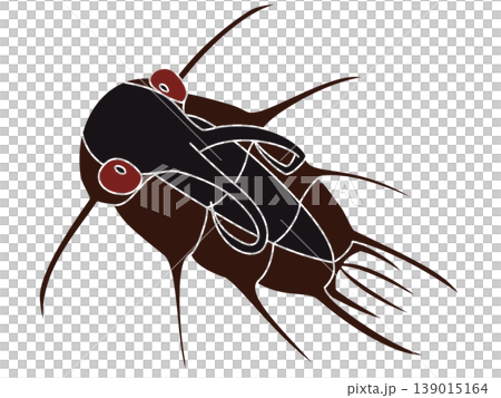 A pop art illustration of Dicranurus monstrosus (trilobite) A pop art illustration of Dicranurus monstrosus (trilobite) 139015164