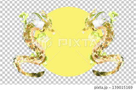 兩條金龍相對而立的插圖 兩條金龍相對而立的插圖 139015169
